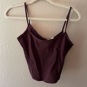 burgundy lululemon cross-backed tank
